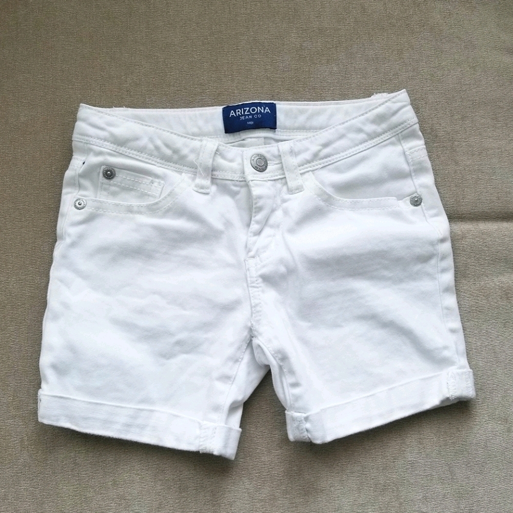 Girls Arizona White Bermuda Shorts Size 6
